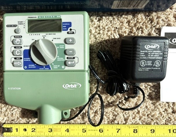 Orbit 28956 Sprinkler Timer 6 Station 2 Program Indoor Easy Dial System READ