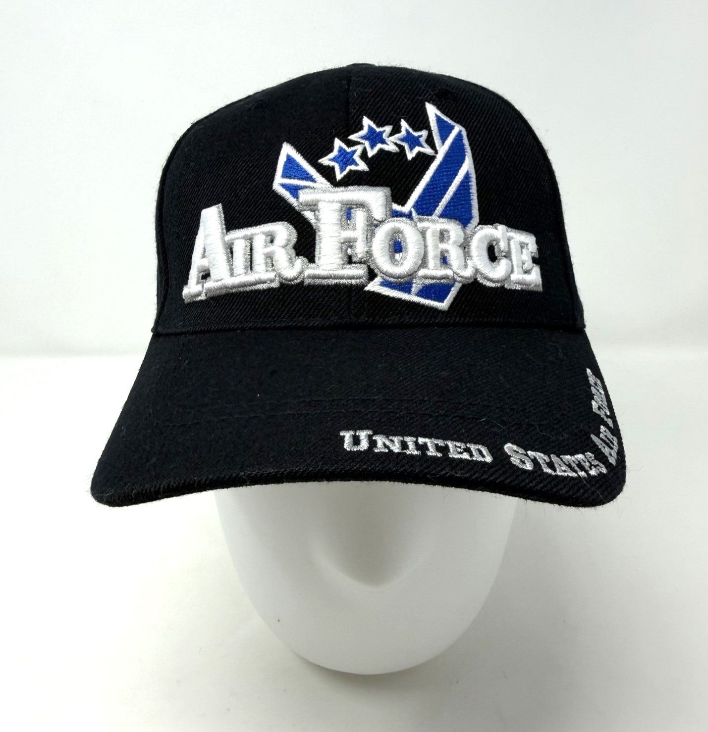Sam's Cap United States Air Force Embroidered Hat One Size Black Used