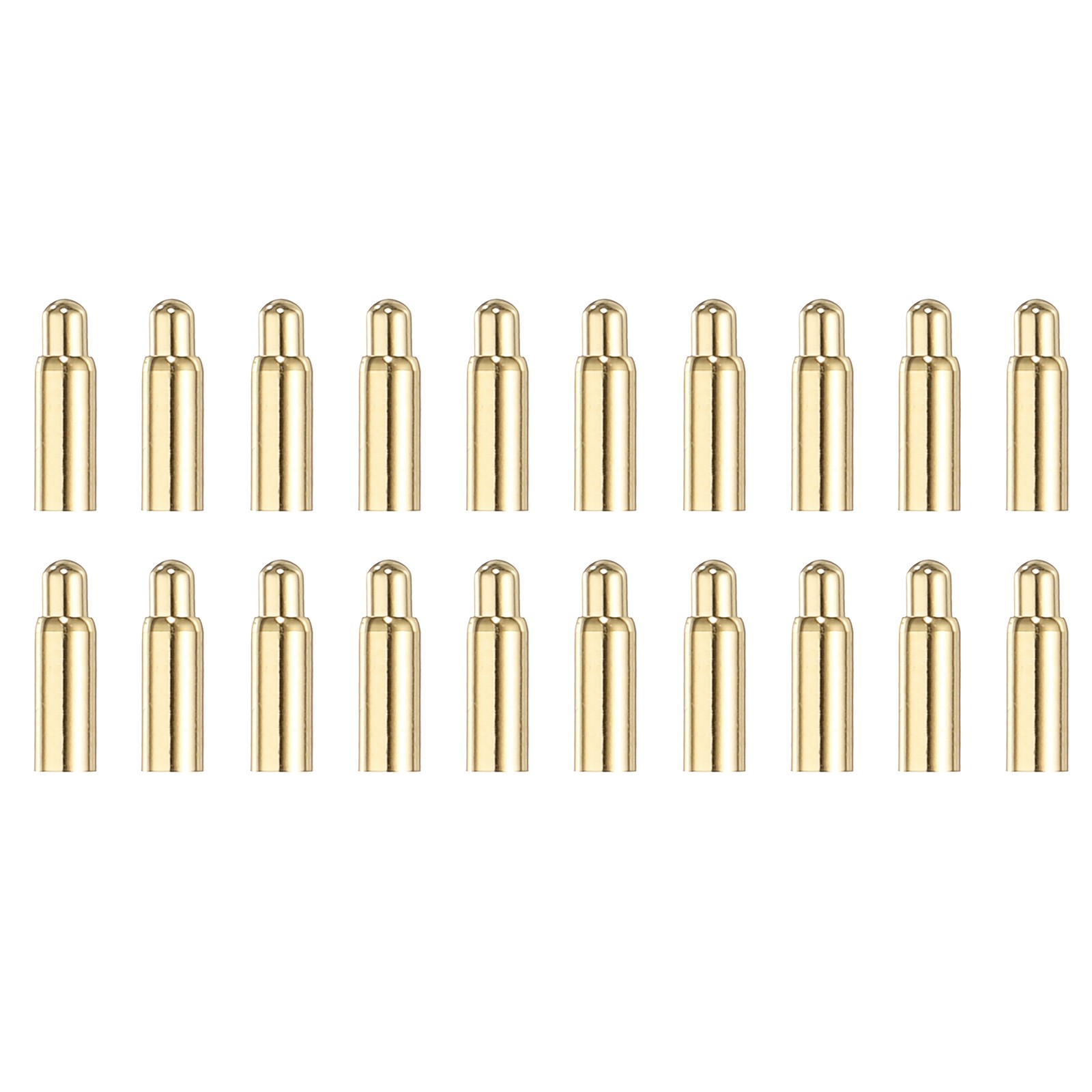 40Pcs 5.5mm Spring Test Probe Pin, Gold Plated Spring Loaded Thimble Pins