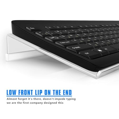 Acrylic Tilted Computer Keyboard Holder for Easy Ergonomic Typing, Clear