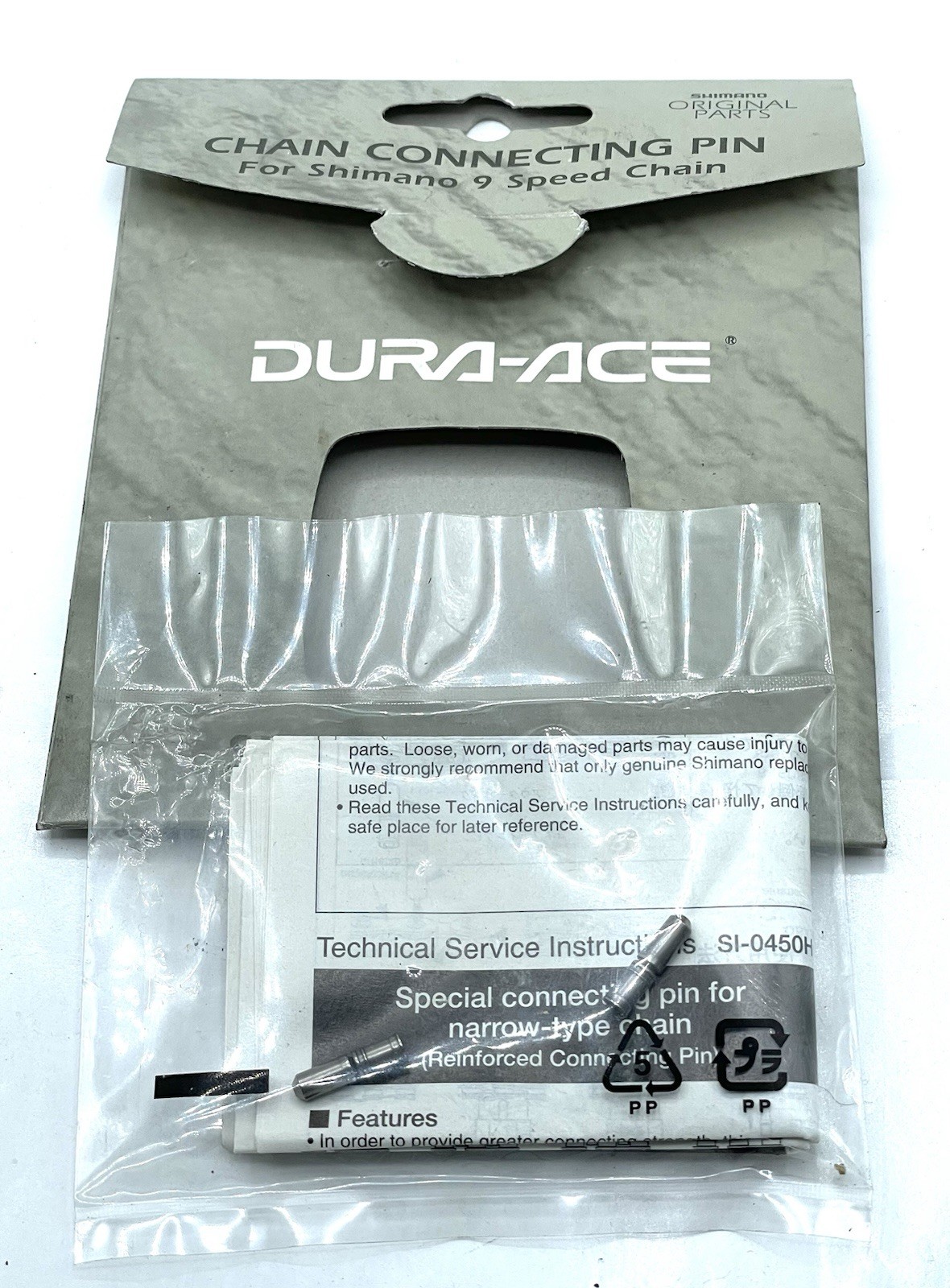 Shimano Dura- Ace Chain Connecting Pin Silver 2 Piece Set - 9 Speed NOS