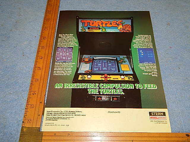 1981 Stern TURTLES Video Arcade Game Advertising Flyer