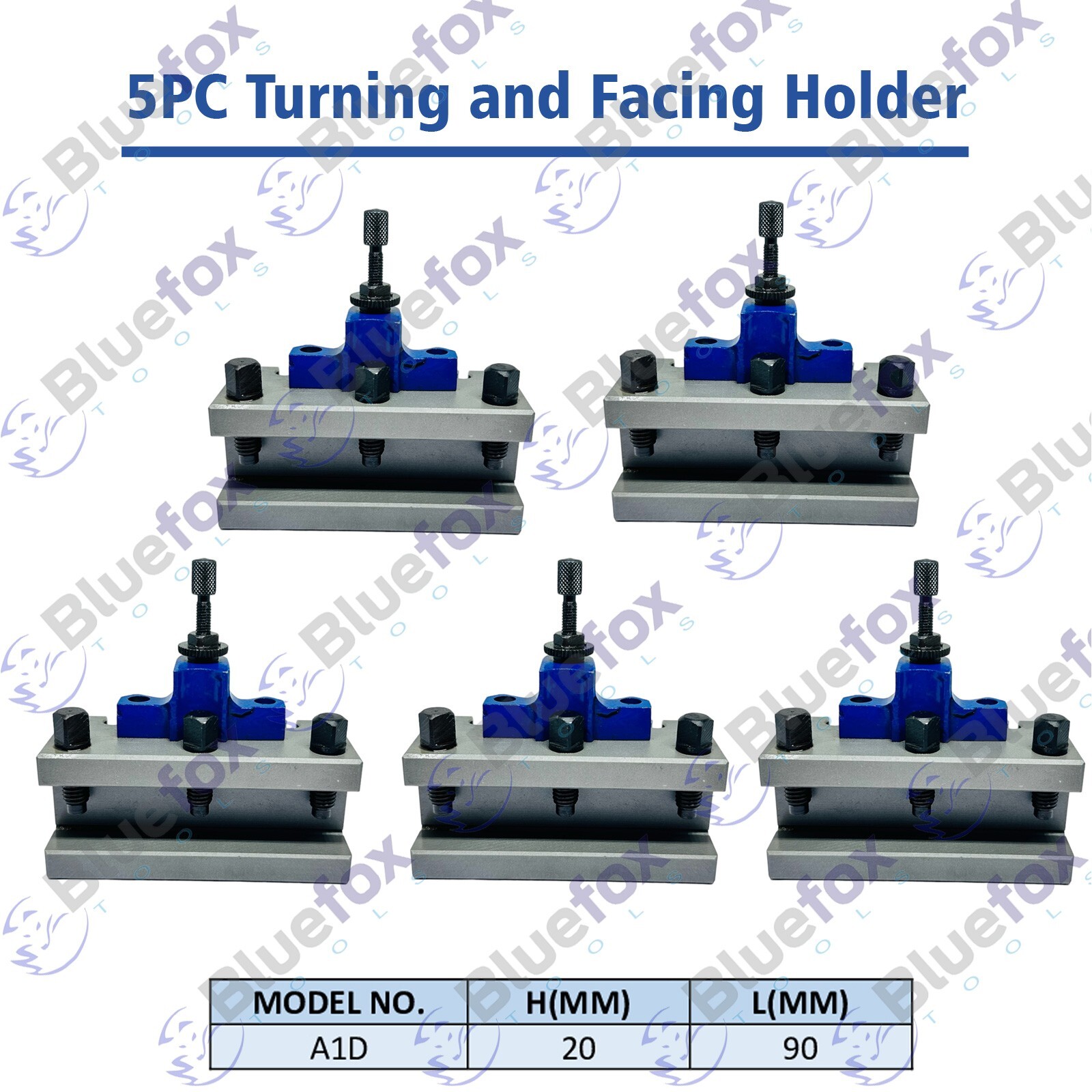 5 PCS A1D2090 Turning Tool Holder For A1 Multifix Quick Change Tool Post 540-100