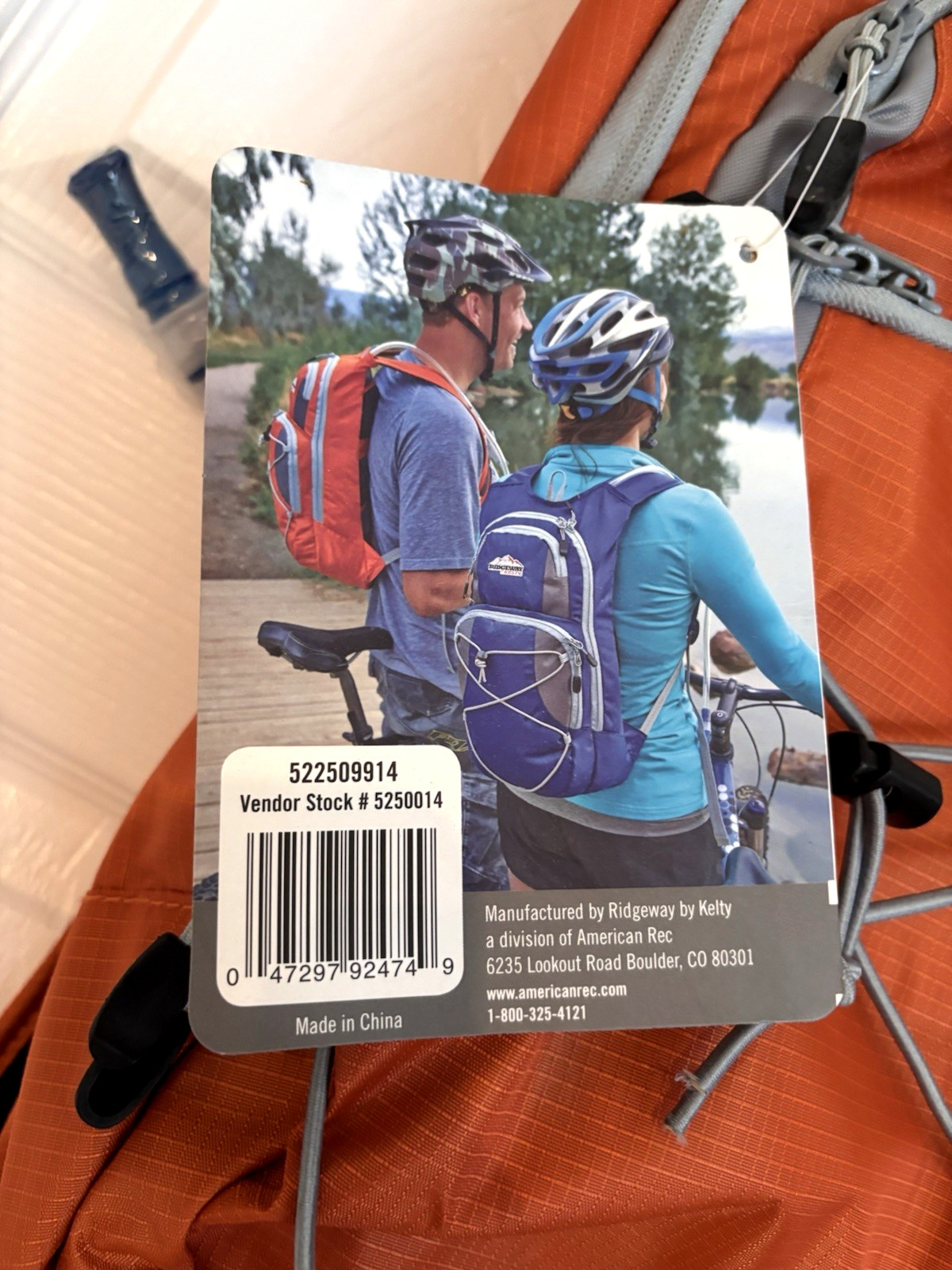 NEW Ridgeway by Kelty 15L Ultralight Hydration Backpack, Orange/Grey