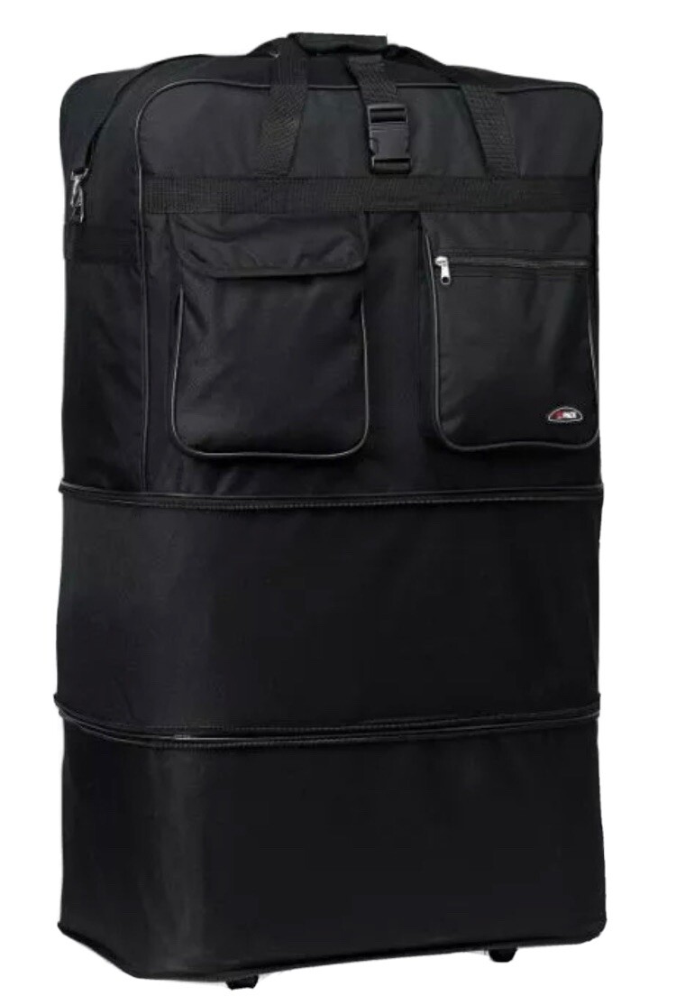 30” E xpandable Rolling Duffle Bag Wheeled Spinner Suitcase