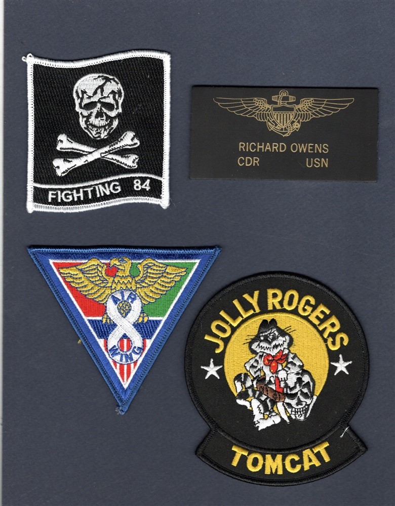FINAL COUNTDOWN Movie VF-84 Jolly Rogers CAG OWENS US NAVY Squadron Patch Set