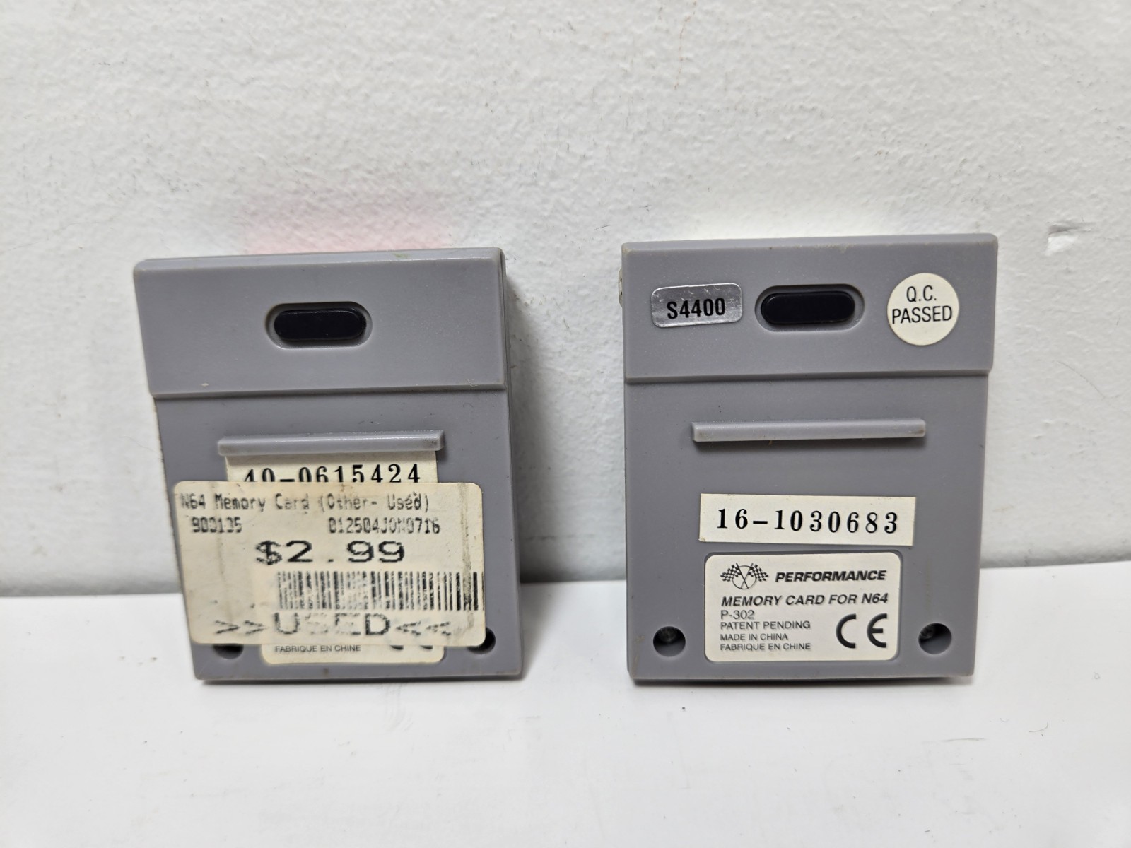 Lot 2 N64 Nintendo 64 Memory Cards Performance