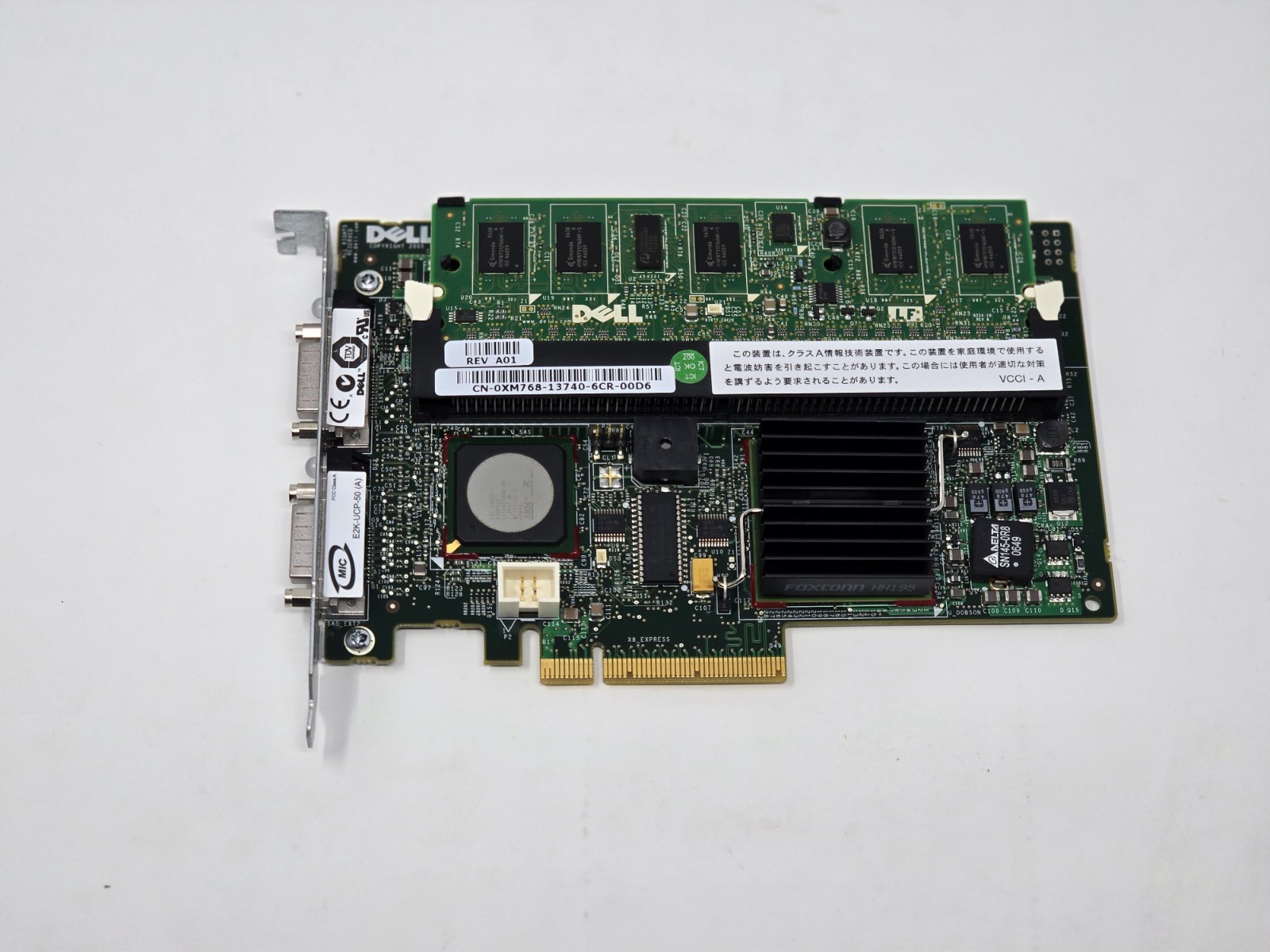 Dell 0XM768 Perc 5E PCI-Express SAS RAID Controller Card