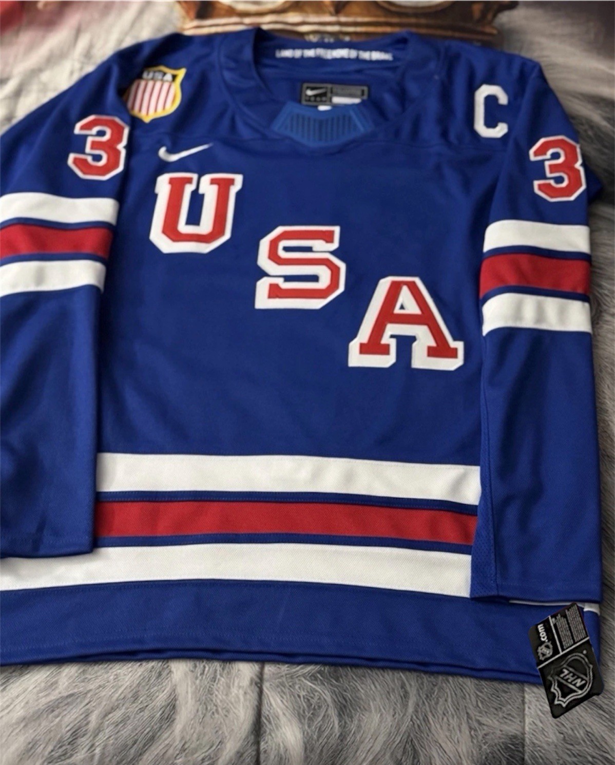 Austin Matthews Nike USA Olympic Hockey 2026 Home On-Ice Official Jersey Sz XL