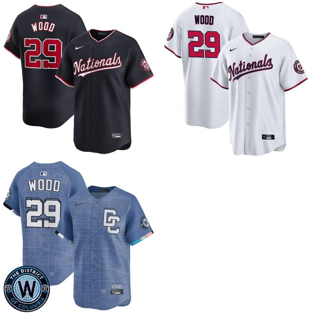James Wood Nationals Men stitched Jersey