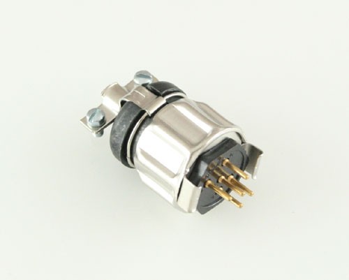 5-Pin Male Miniature Hexagonal Panel Connector Socket Sleeve Hood 126-217