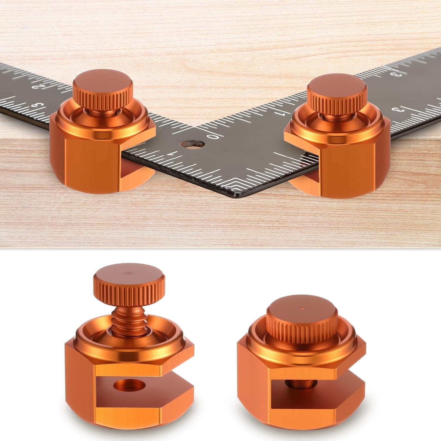4 Pack Stair/Square Gauge Set for Framing Square, Stair Stringer Layout Tool for