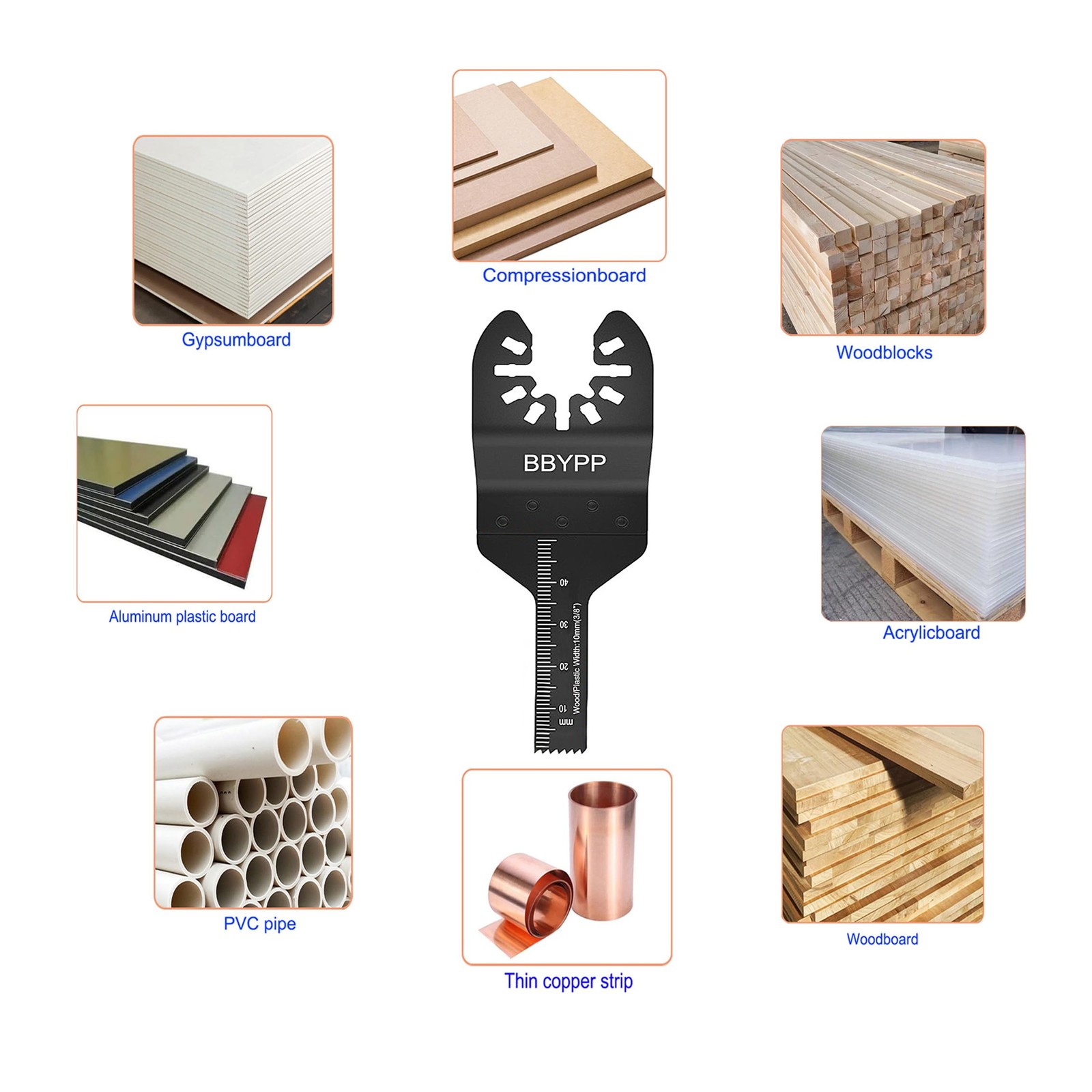 14pcs Oscillating Saw Blades, 3/8 Inch Professional Universal Multitool Blade...