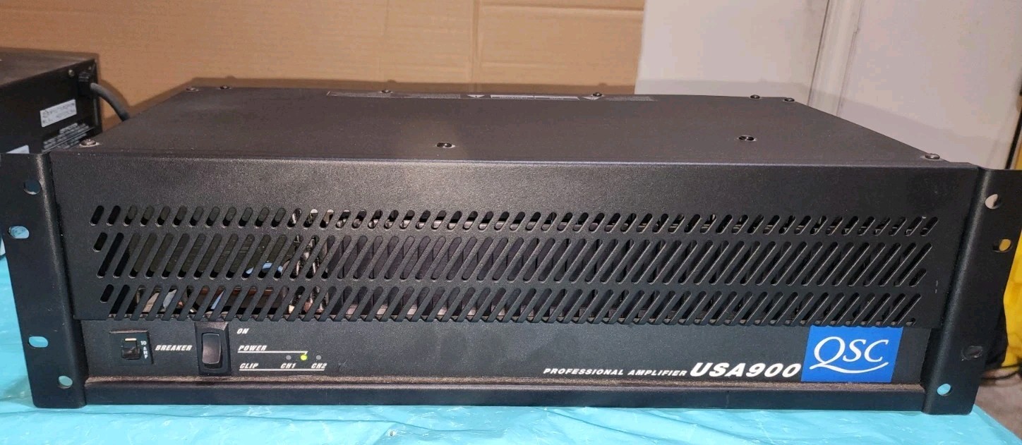 QSC USA 900 USA900 Pro Power Amplifier  Tested Working