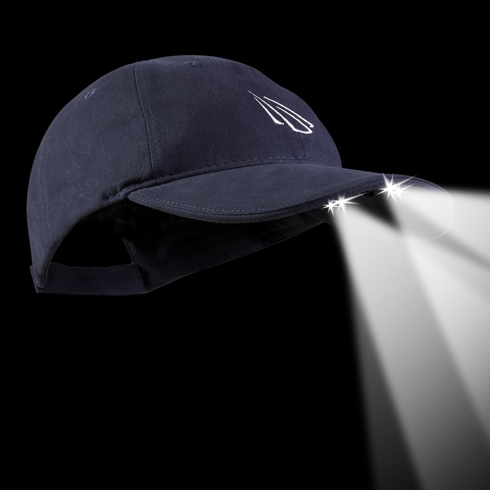 POWERCAP LED Hat 25/10 UltraBright Hands Free Lighted Battery Powered Headlam...