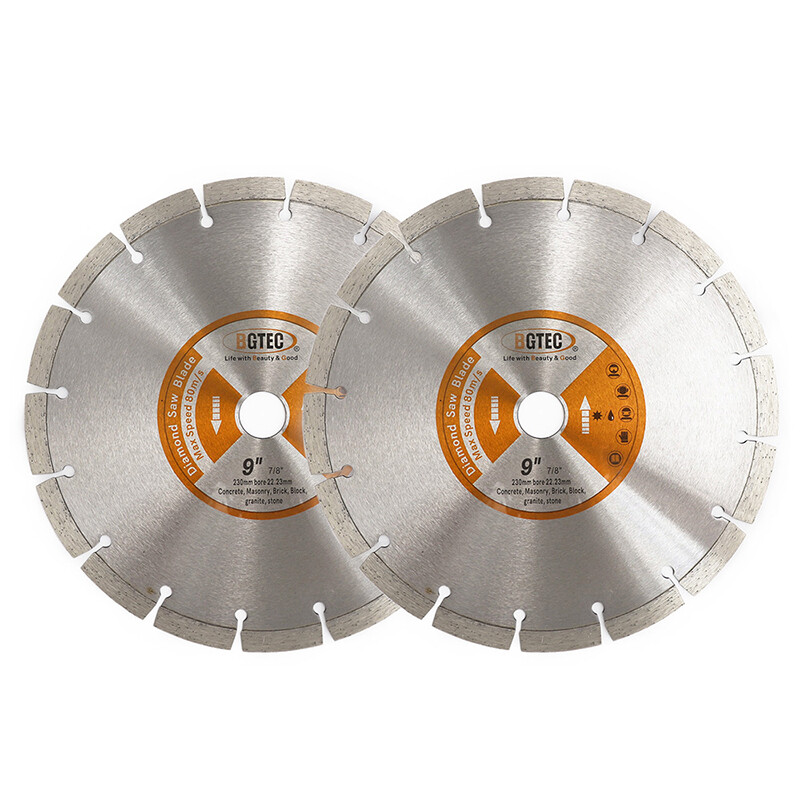 Diamond Blade Segment Cutting Disc for Concrete Marble Granite Cutter 2pcs 9 in