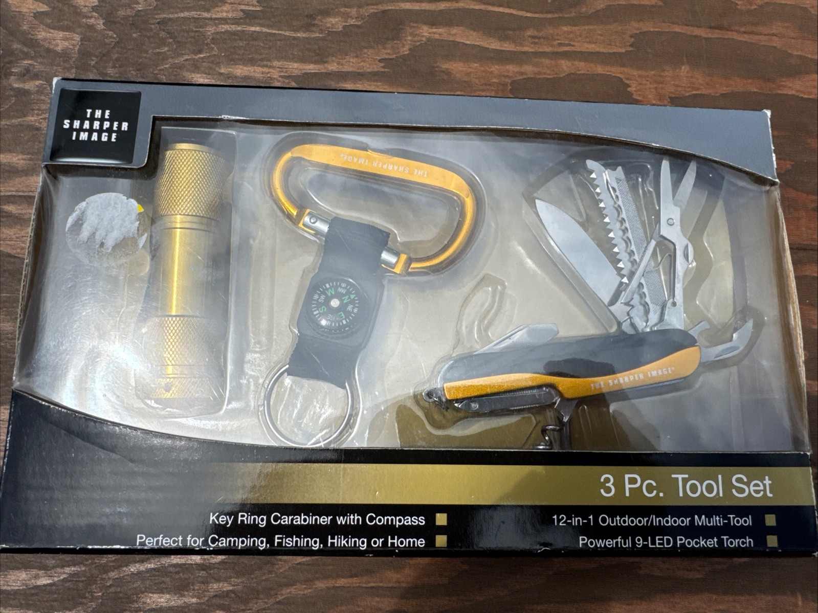 The Sharper Image 3 Piece Orange Multi-Tool Kit Set 12 in 1 Tool Set