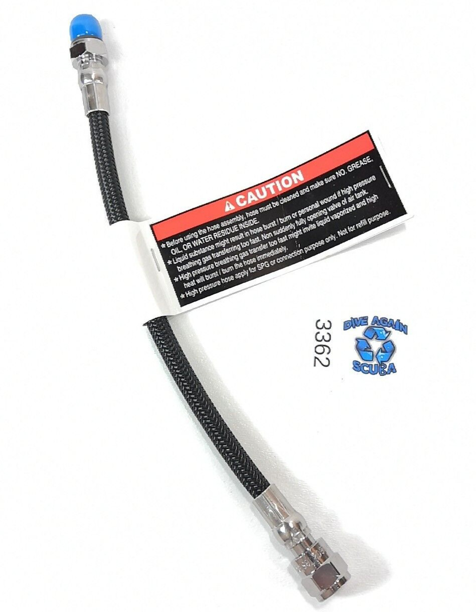 Braided Scuba Dive 9" 23cm High Pressure HP Hose SPG Gauge & Suunto Tank Pod
