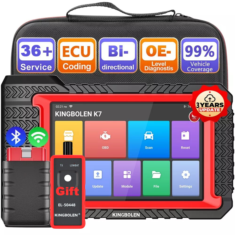 2024 KINGBOLEN K7 Elite OBD2 Scanner All System Diagnostic Tool ECU Key Coding