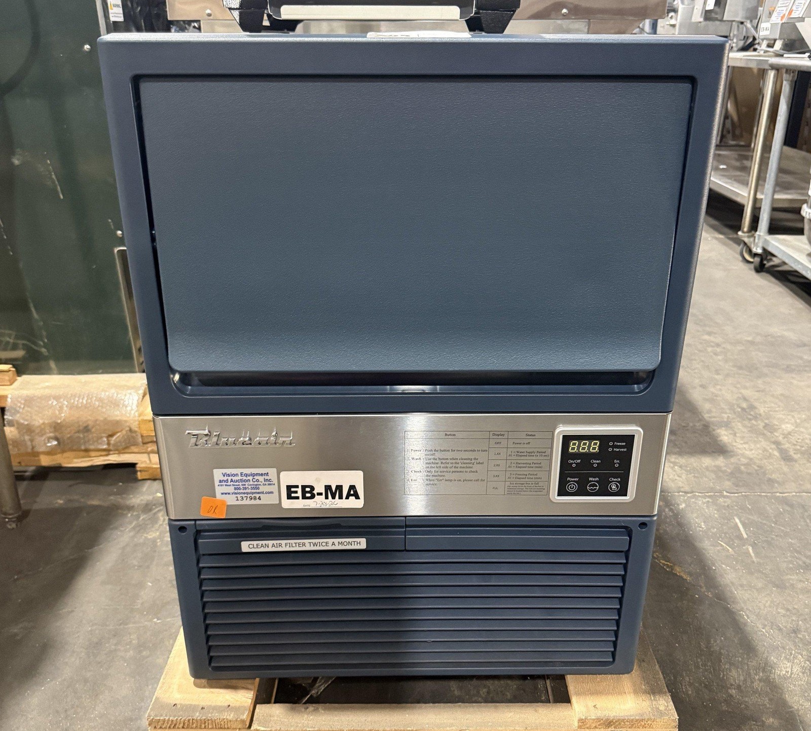 NEW BLUE AIR BLUI-150A UNDERCOUNTER CRESCENT CUBE 150LB ICE MAKER MACHINE