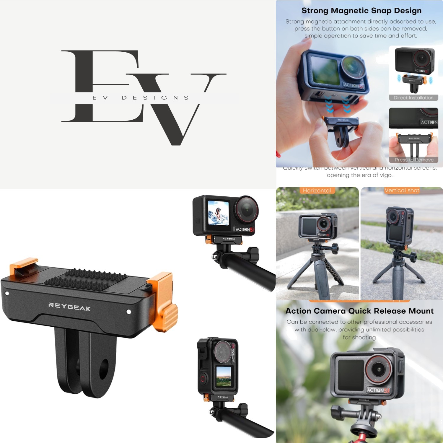 Enhanced Stability Quick Release Adapter for DJI OSMO 360/Action Cameras