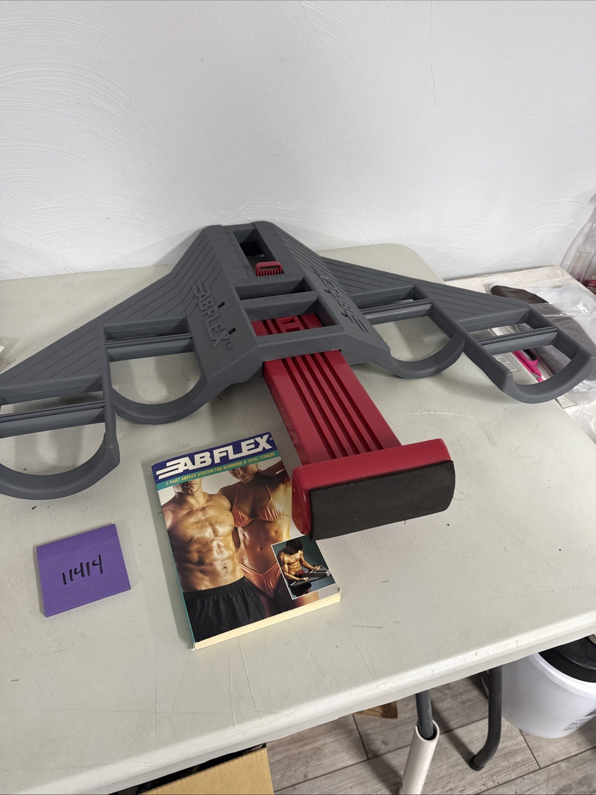 AbFlex Exerciser & Book Ab Flex Abdominal Muscle Machine VTG