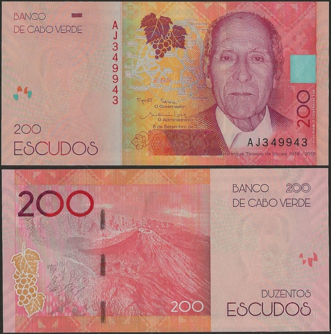 Cape Verde Islands B222 200 Escudos 2019 ( In 2021) UNC Paper @ Ebanknoteshop
