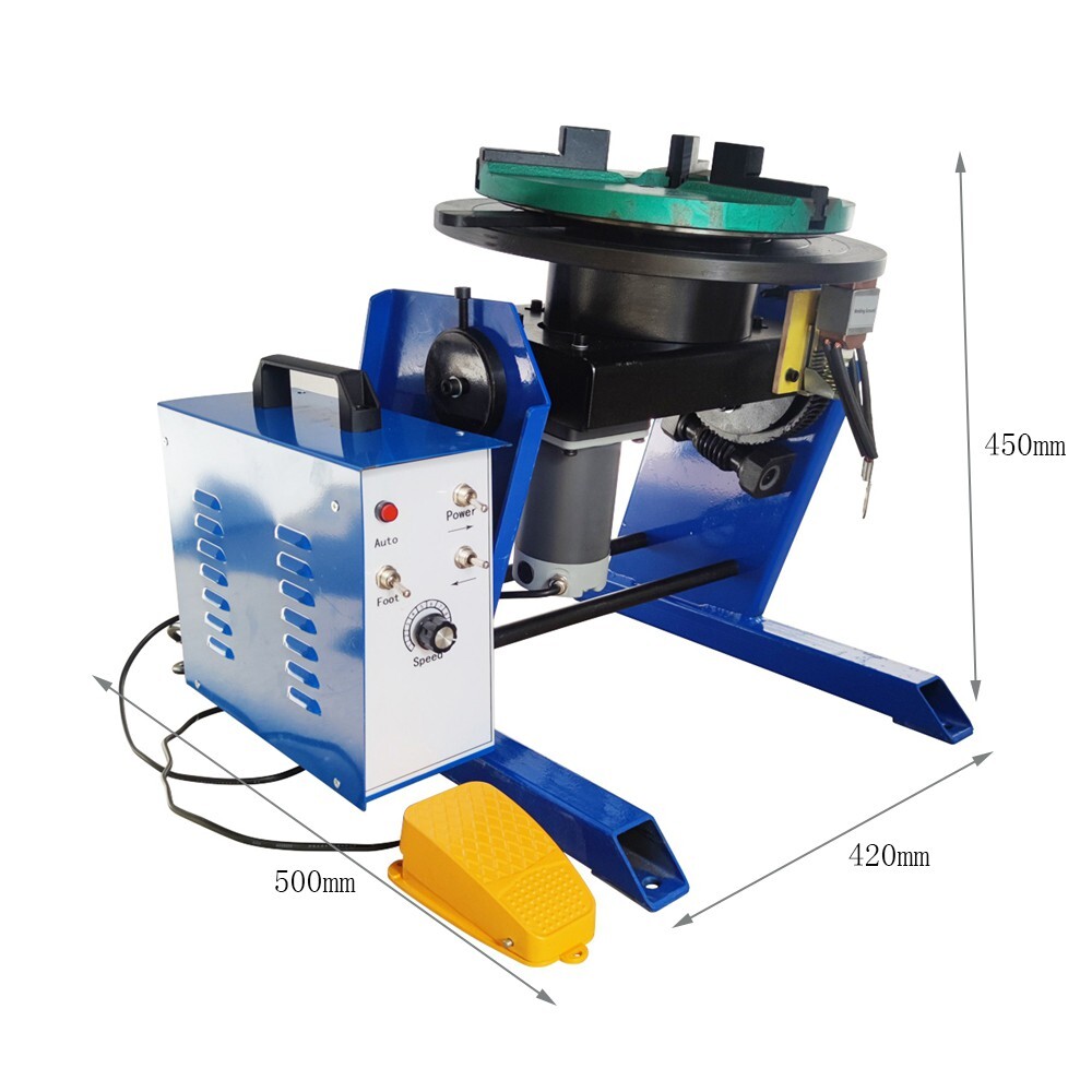 100KG Welding Soldering Positioner Turntable with 300mm Chuck Rotary Table Bench