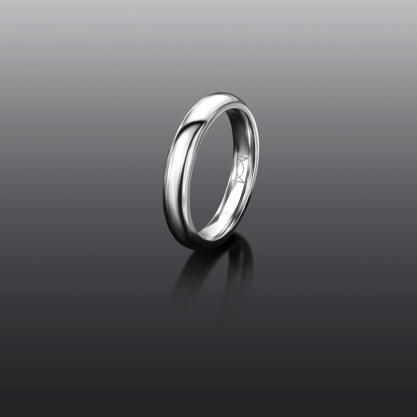 men steel ring 4mm