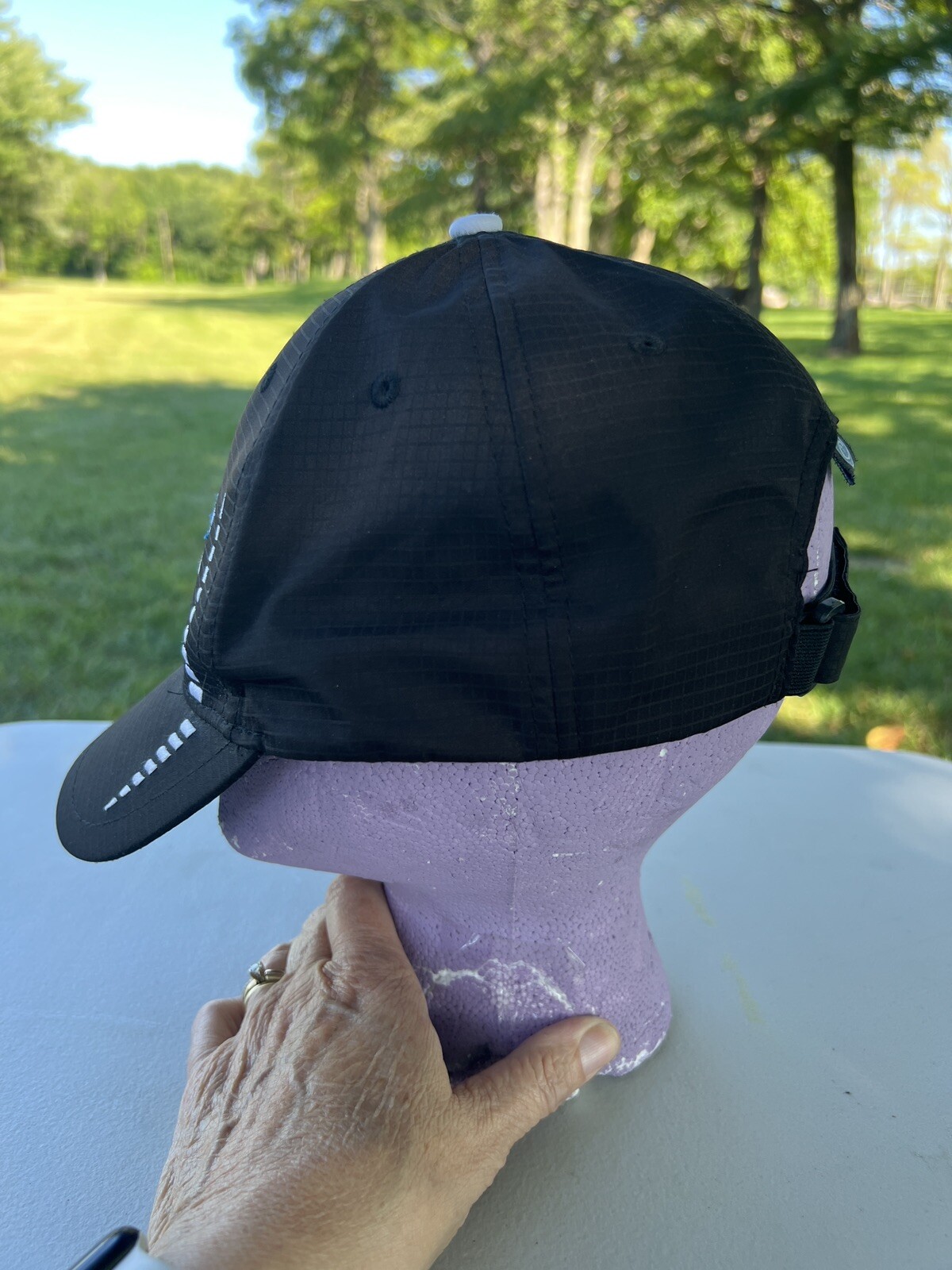 Royal Excursion Hat/Cap Black Lightweight Nylon Capamericagolf brand Adj. EUC