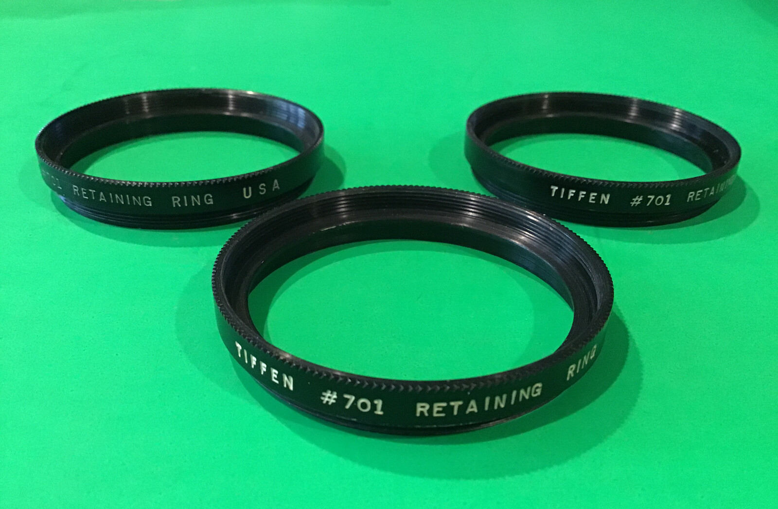 Lot Of 3: Tiffen #701 Retaining Rings Camera Lens