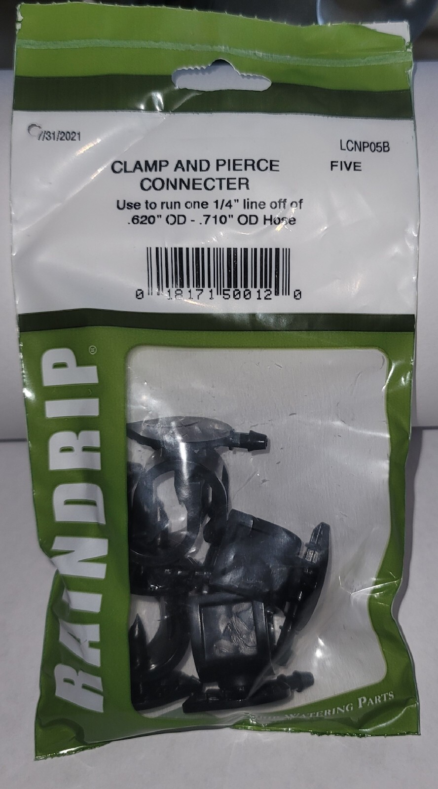 ***Raindrip LCNP05B Clamp-N-Pierce Fitting, Tubing and Emitters Connection***