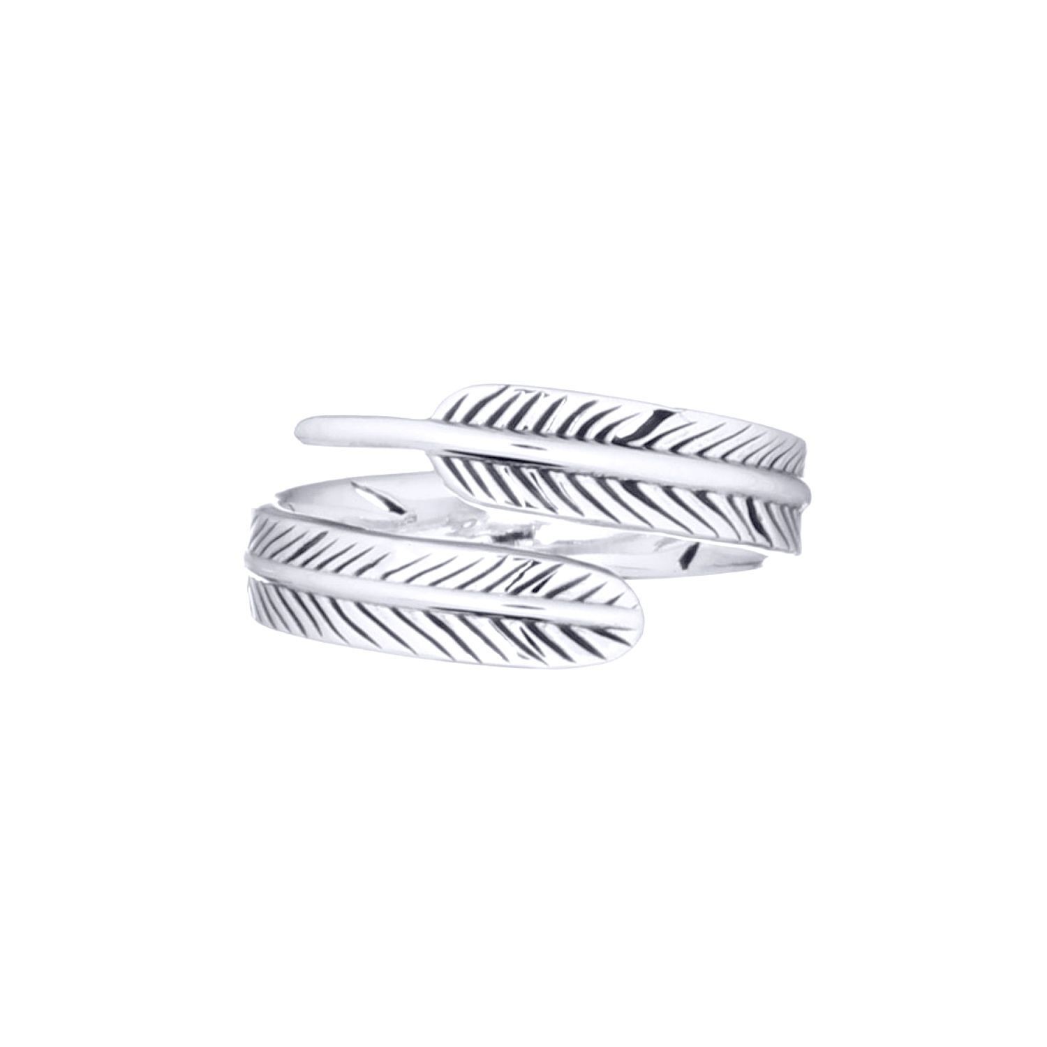 Silver Jewelco London Lucky Feather Toe Ring