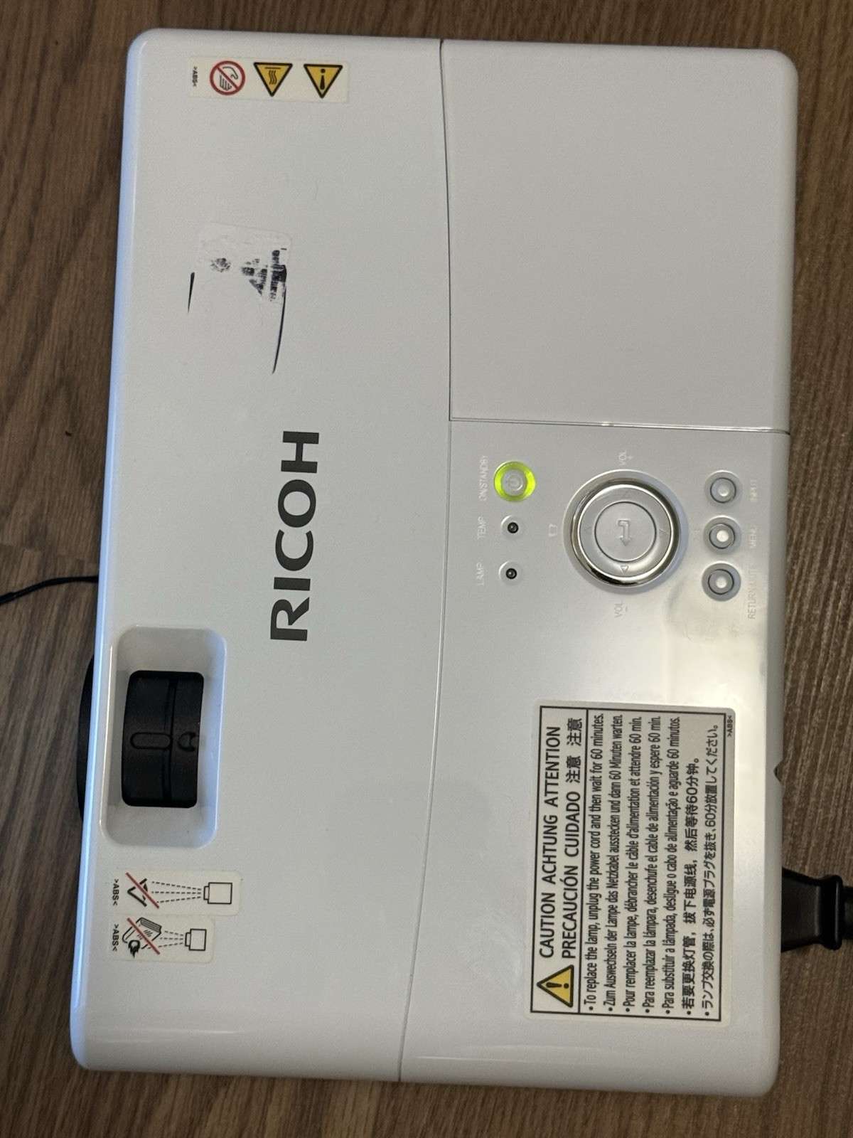 Ricoh PJ WX3241N Projector With Remote