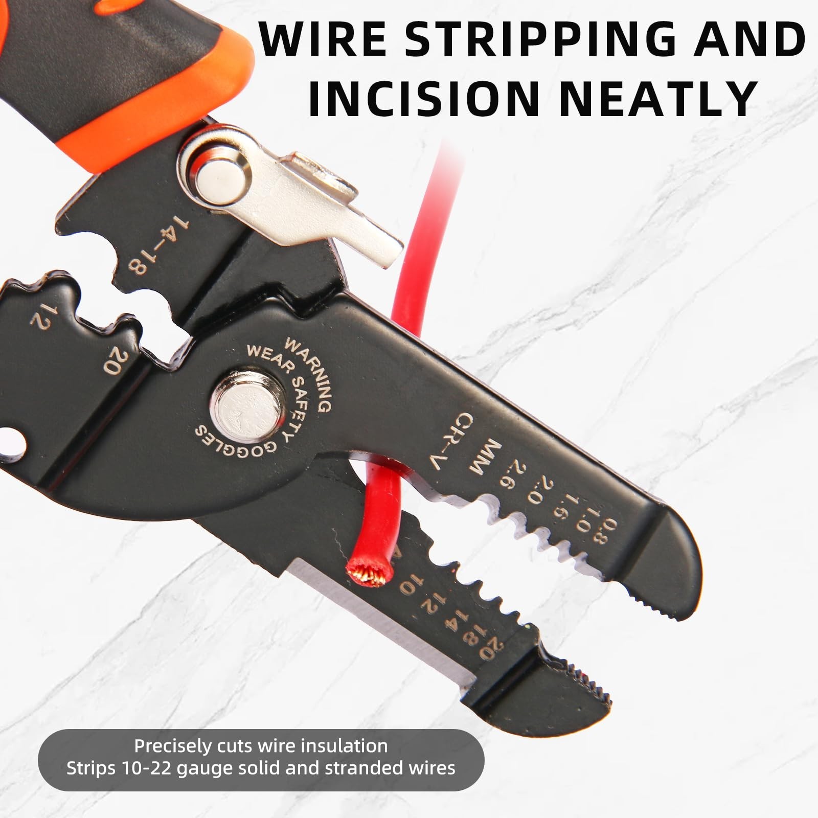 Wire Stripper, 3-rd Generation Wire Strippers or Crimping Tool, 5-IN-1 Wire C...