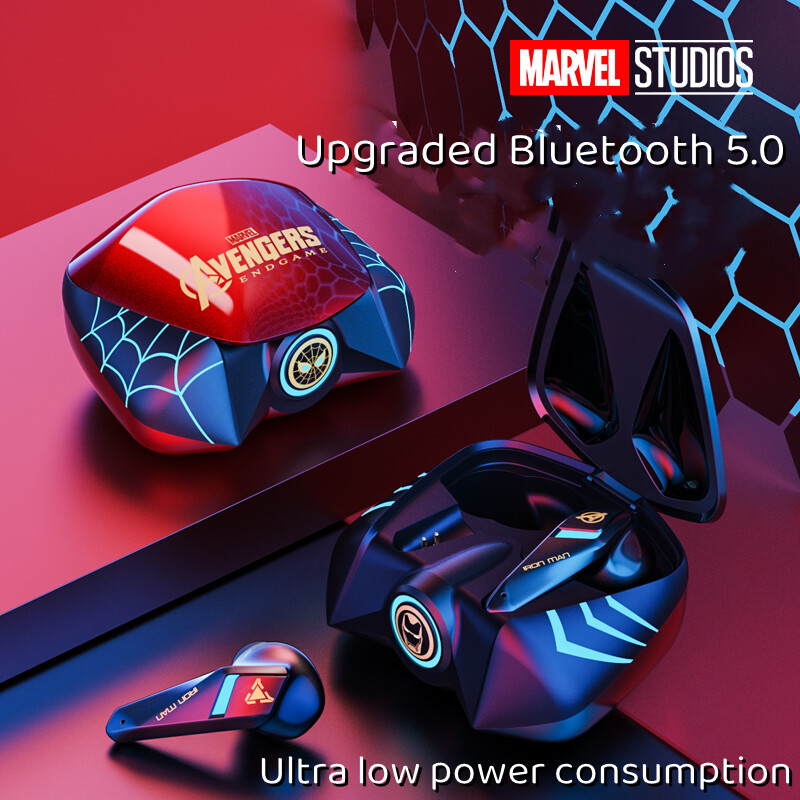 2022 New Marvel 5.0 Bluetooth Wireless Earbuds In-Ear Game Earphone Noise Reduce