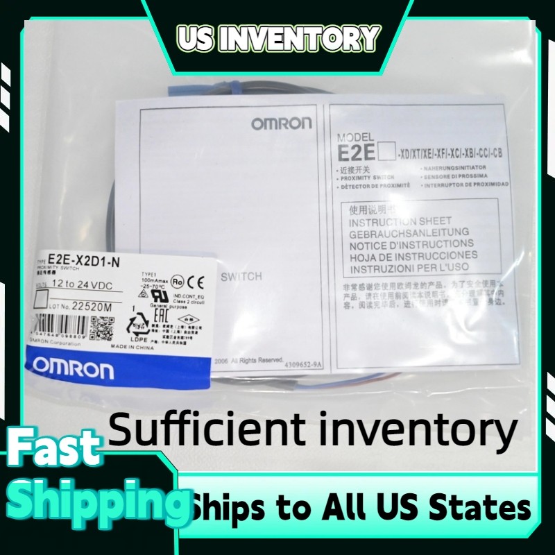 1PC Omron E2E-X2D1-N/E2EX2D1N New Inductive Prox 2mm NPN IP67 10-30VDC US Stock