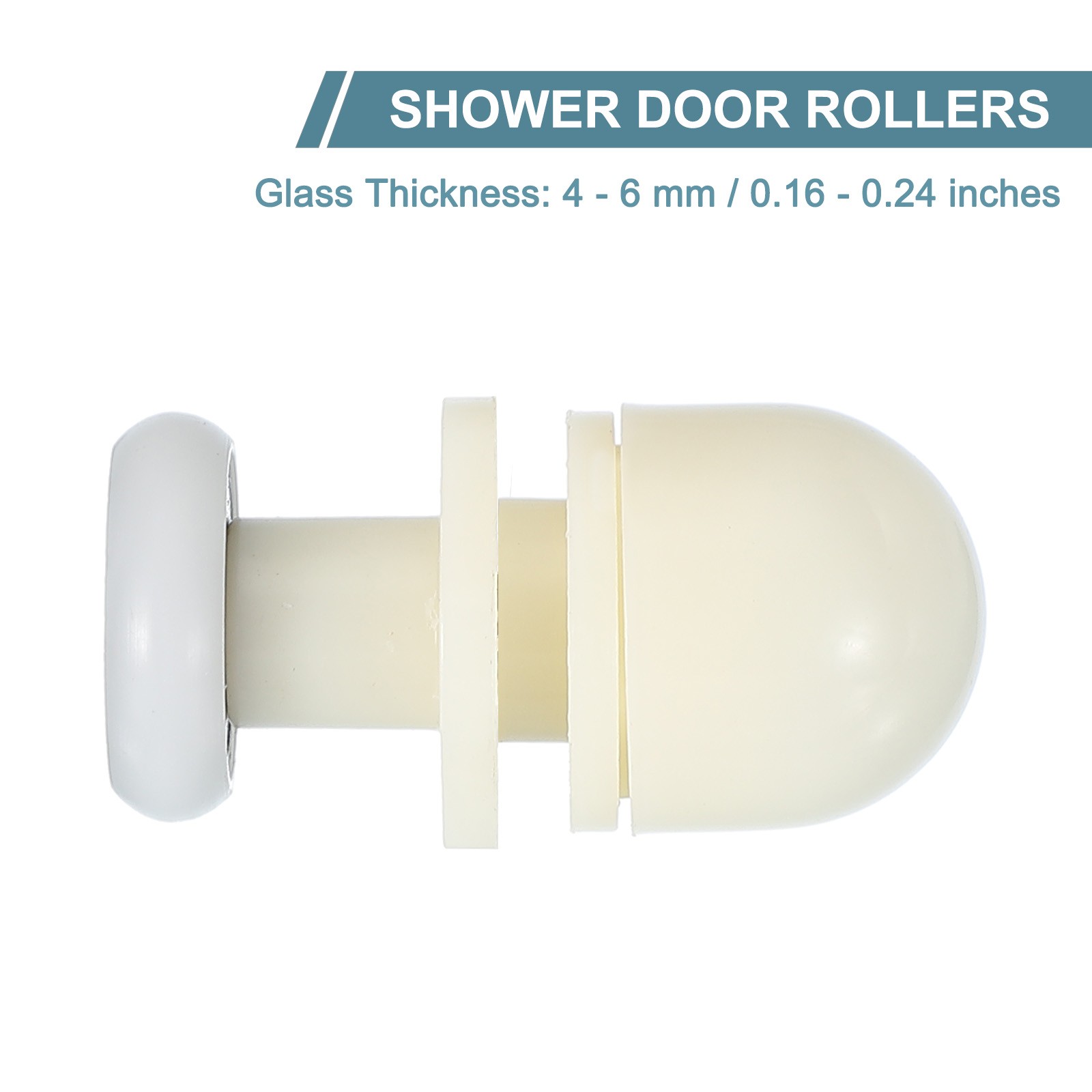 8 Pcs 19mm Shower Door Rollers Wheels Replacement White