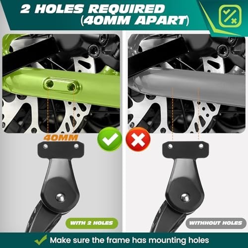 Heavy Duty Adjustable Bike Kickstand 24"-29" Aluminum Alloy for Mountain & Road