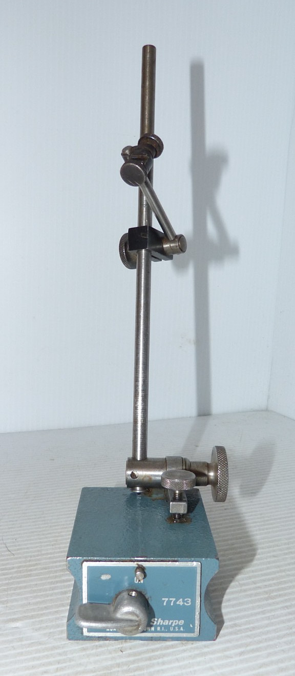 Brown & Sharpe No. 7743 Magnetic Base Indicator Holder  Estate Find !