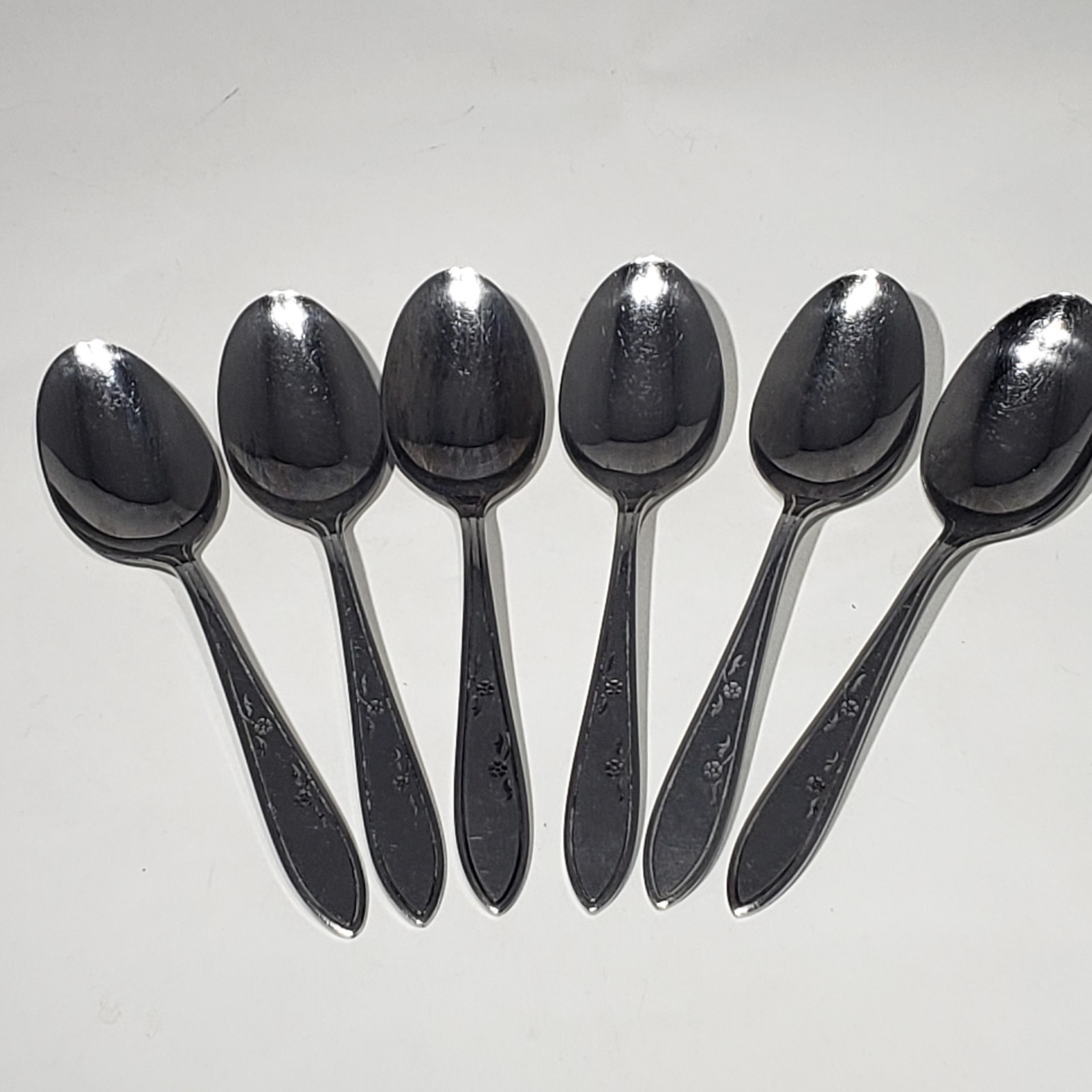 Set of 6 Imperial Flower Dance 6" Teaspoons Discontinued