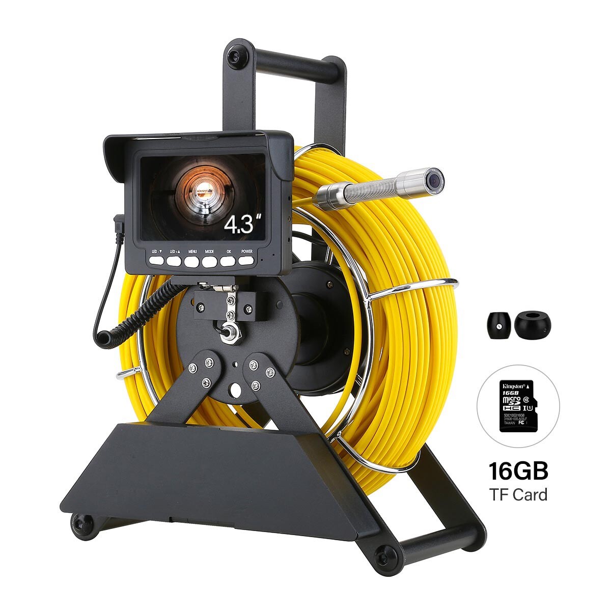 20M Sewer Camera Video Endoscope 4.3inch Monitor 17mm Pipe Inspection Camera