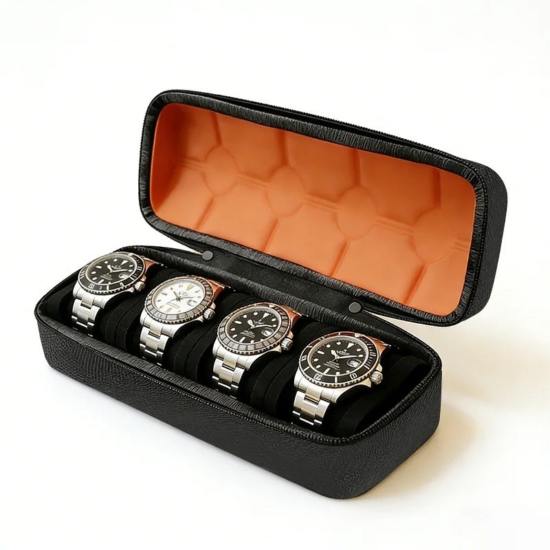 regr 4 Slots Watch for Travel or Storage Hard Watch Roll Organize
