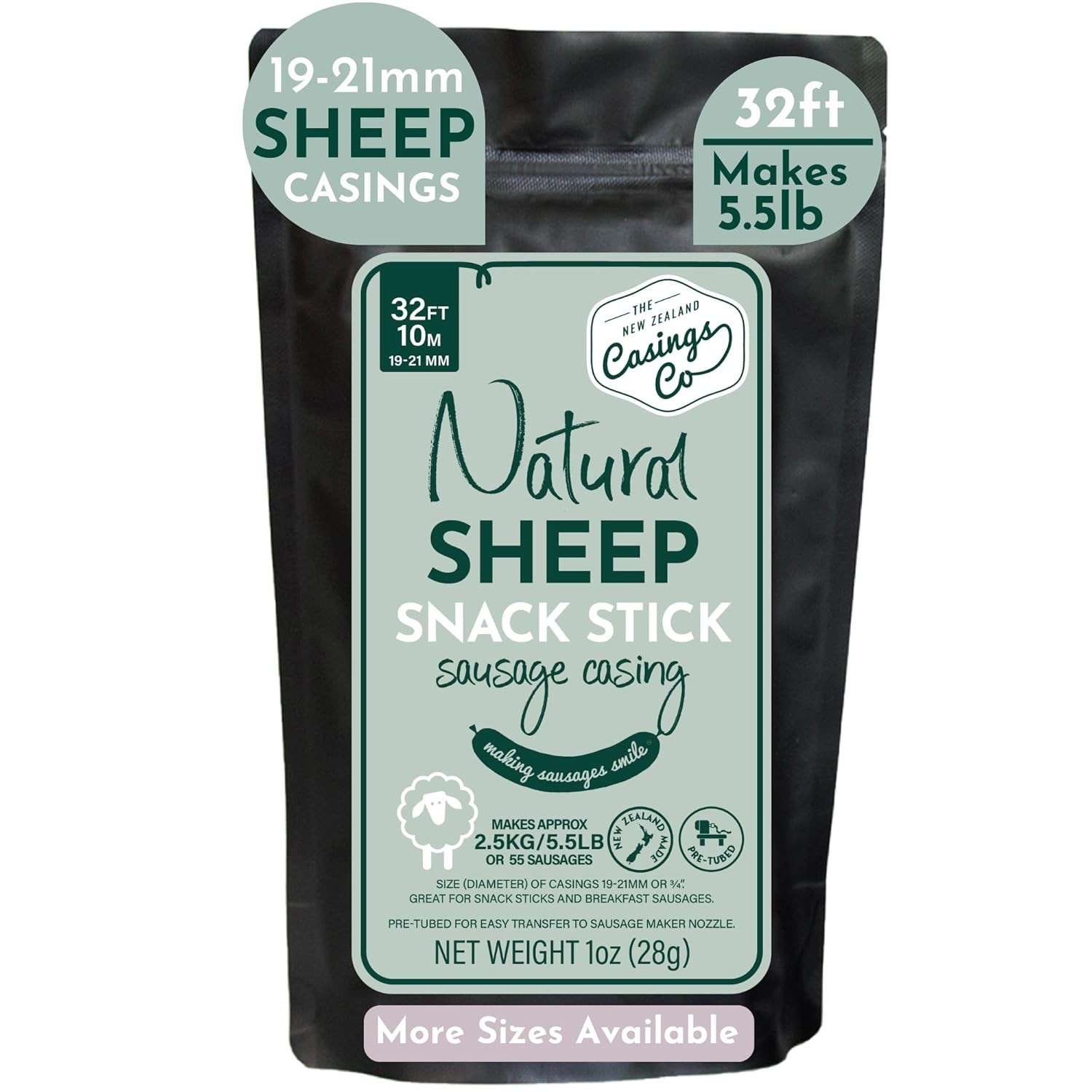 Snack Stick Casings - Breakfast Sausage Casings - Natural LAMB/SHEEP casings ...