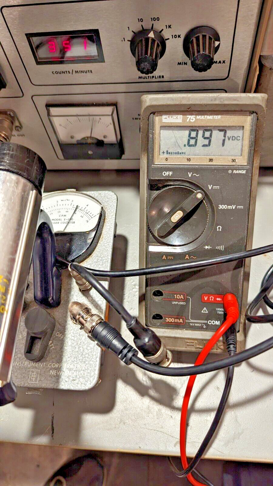 1x CLEAN Eberline E-120 Survey Meter And Probe Tested, Verified, and GUARANTEED