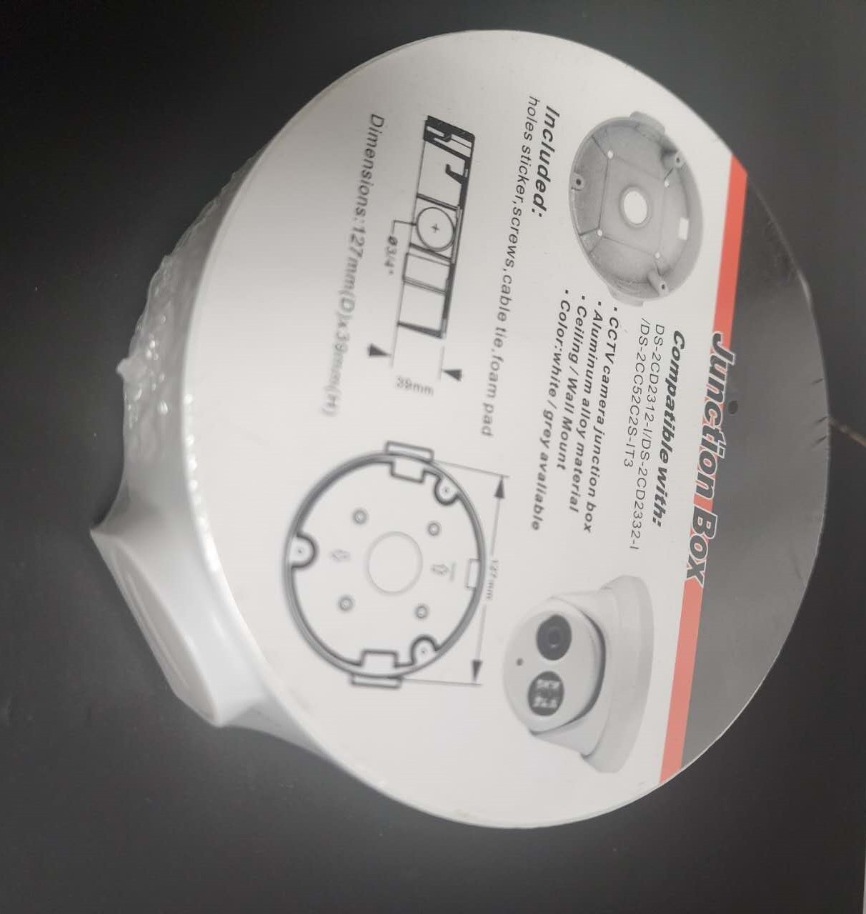 InstallerCCTV 5 in Camera Base Junction Box Aluminum for Security CCTV Camera