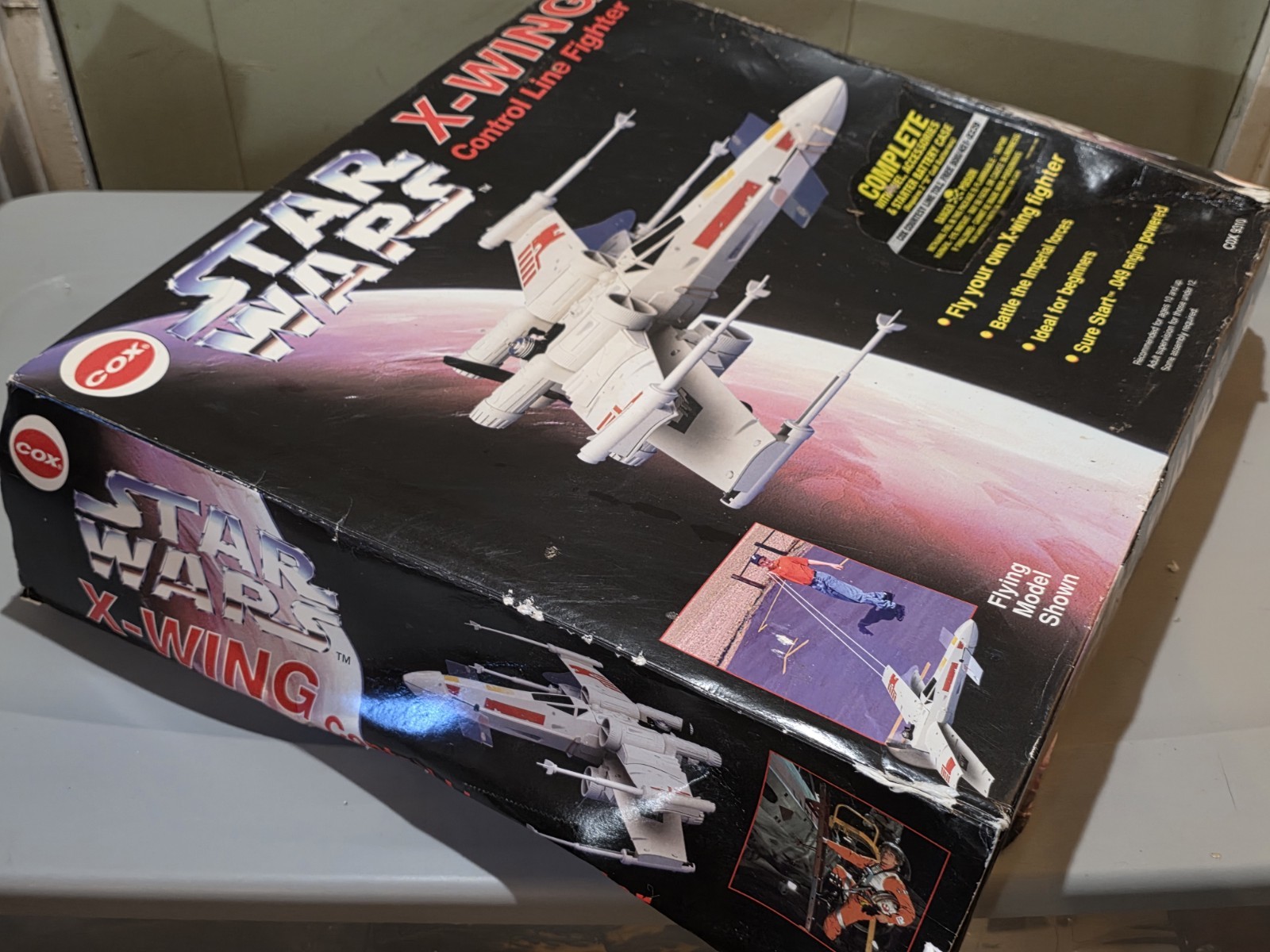 Cox Star Wars X-Wing Control Line Fighter Tether Plane 049 Engine 9310 Complete