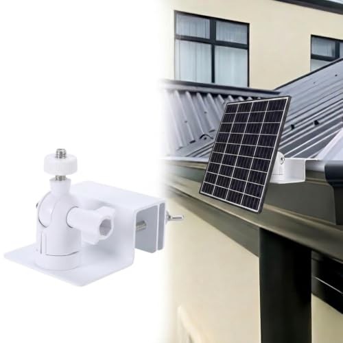 Universal Solar Panel Gutter Mount for Ring Arlo Eufy Wyze Reolink Solar White