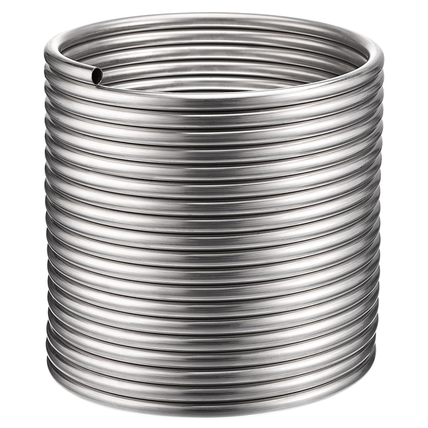 Vigorous Wort Chiller, 1/2" x 50 Ft Food Grade 304 Stainless Steel Coil, Wate...