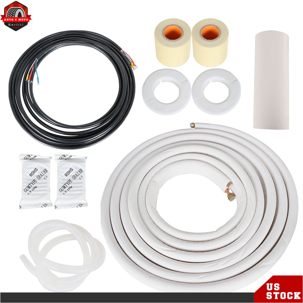 1/4"-3/8" High Quality Install Kit For Mini Split Heat Pump Systems 25 Ft NEW